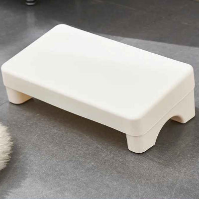 Repose pied ergonomique blanc en vue rapproché sur le sol