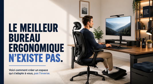 Bureau ergonomique moderne adapté à la morphologie de l'utilisateur