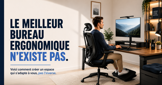 Bureau ergonomique moderne adapté à la morphologie de l'utilisateur