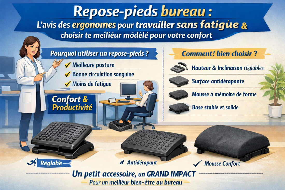 Repose pieds bureau l'avis de ergonome et comment choisir le meilleur modele