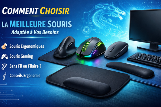 comment choisir une souris ergonomique adaptée au travail sur ordinateur avec tapis de souris et accessoires ergonomiques