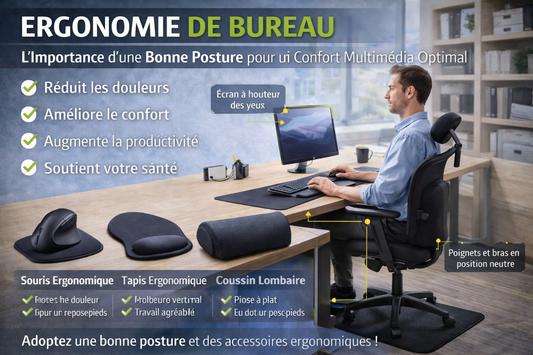 Ergonomie de bureau : posture, confort multimédia & bien-être