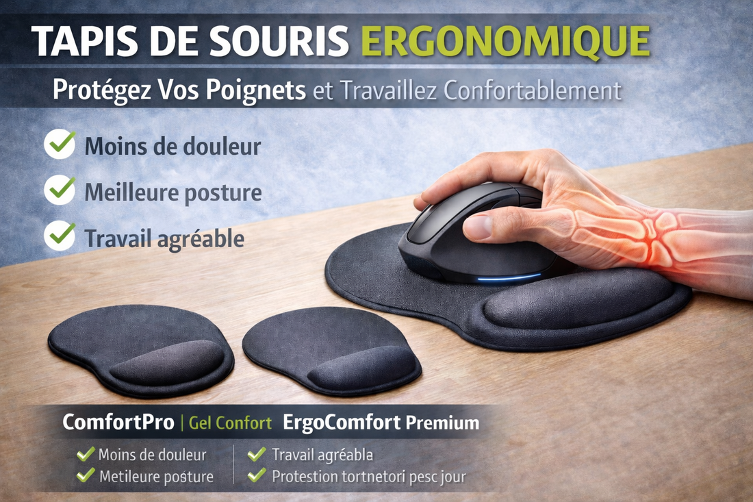Tapis de Souris Ergonomique : Protégez Vos Poignets et Travaillez Confortablement