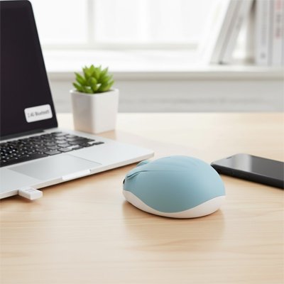 Bluetooth souris | HamstiClick™ bleu sur bureau
