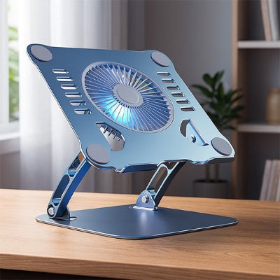 Refroidisseur pc portable​ avec ventilateur silencieux et support ergonomique réglable. Solution idéale pour garder votre ordinateur au frais, améliorer votre posture et optimiser votre confort en télétravail, au bureau ou en gaming.