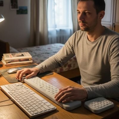 Repose poignet Ergonomique | MassageFlow blanc sur bureau