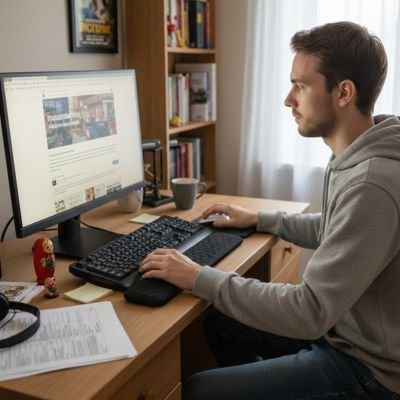 Repose poignet Ergonomique | MassageFlow noir sur bureau de bois 