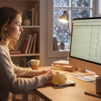 Repose poignets clavier | MiniZoo sur bureau avec femme devant ordi