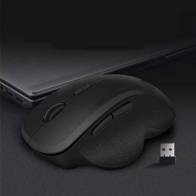Sourie ergonomique | HyperSync™ noir sur bureau noir