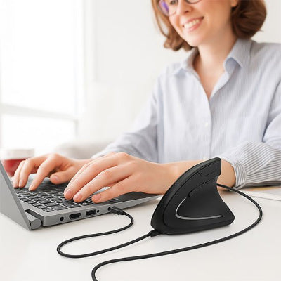 Souris filaire ergonomique | ComfortDesign vue coté gauche