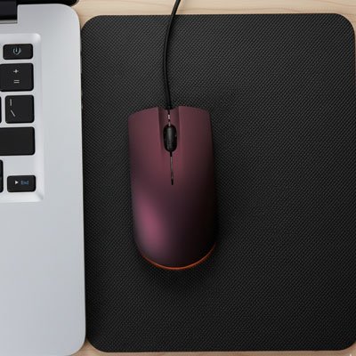 Souris filaire ergonomique | FlexClick™ vue de haut