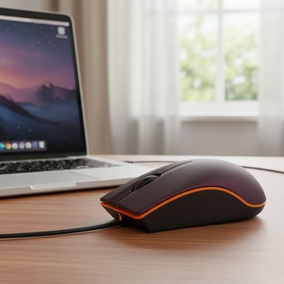 Souris filaire ergonomique | FlexClick™ vue de coté