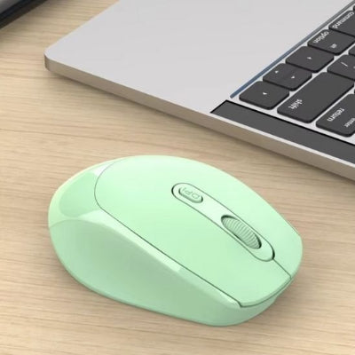 Souris sans fil | NovaClick™ vert sur bureau de bois