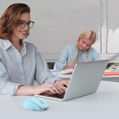 Souris sans fil | NovaClick™ bleu sur bureau