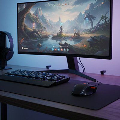 Souris sans fil gamer​ sur bureau 