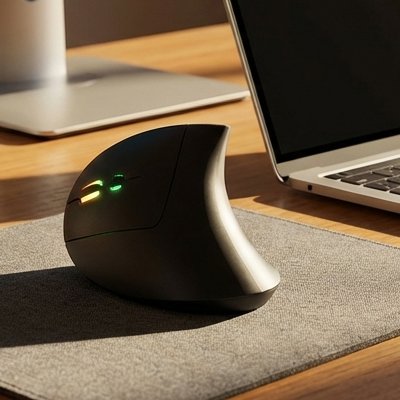 Souris sans fil verticale | VertiComfort™ vue de coté 