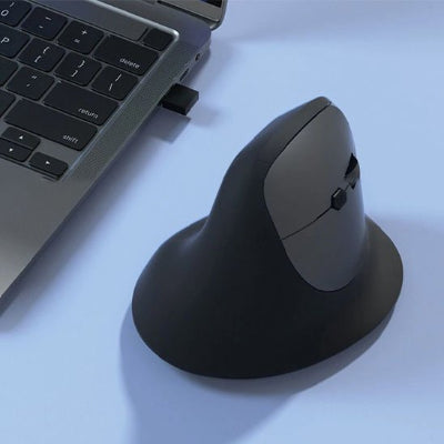 Souris verticale ergonomique | ComfortRelief gris vue de haut