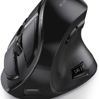 Souris verticale sans fil | ErgoPro noir vue proche
