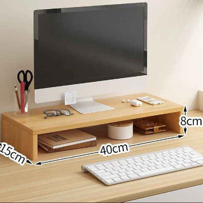 Support Bureau ecran | SpaceLift™ bois avec dimension