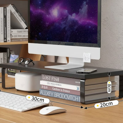 Support Ecran pc noir avec ses dimensions