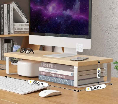 Support Ecran pc couleur bois avec ses dimension