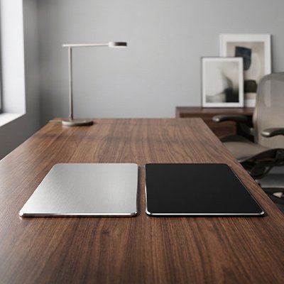 Tapis de souris Aluminium | SteelPad™ deux modele de couleur noir et argent