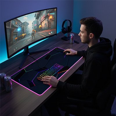 sur bureau bois