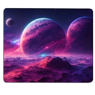 Tapis de souris gaming | CosmoGlide™ nebula sur fond blanc 
