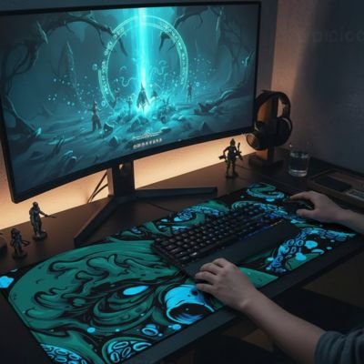 Tapis de souris gaming | Night Beast XXL™ vert