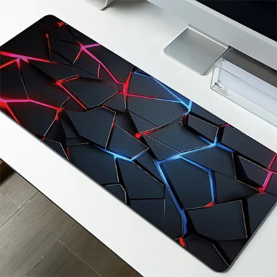 Tapis de souris pour gamer | HoloGrid™ sur bureau ordinaeur
