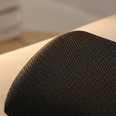 Repose-pieds en mousse CloudStep Ergo noir, détail de la housse en maille