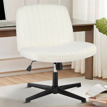 Fauteuil de bureau blanc vue face