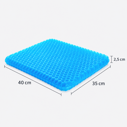 Coussin de siège en gel HoneyGel 2,5 cm — dimensions 40 × 35 cm