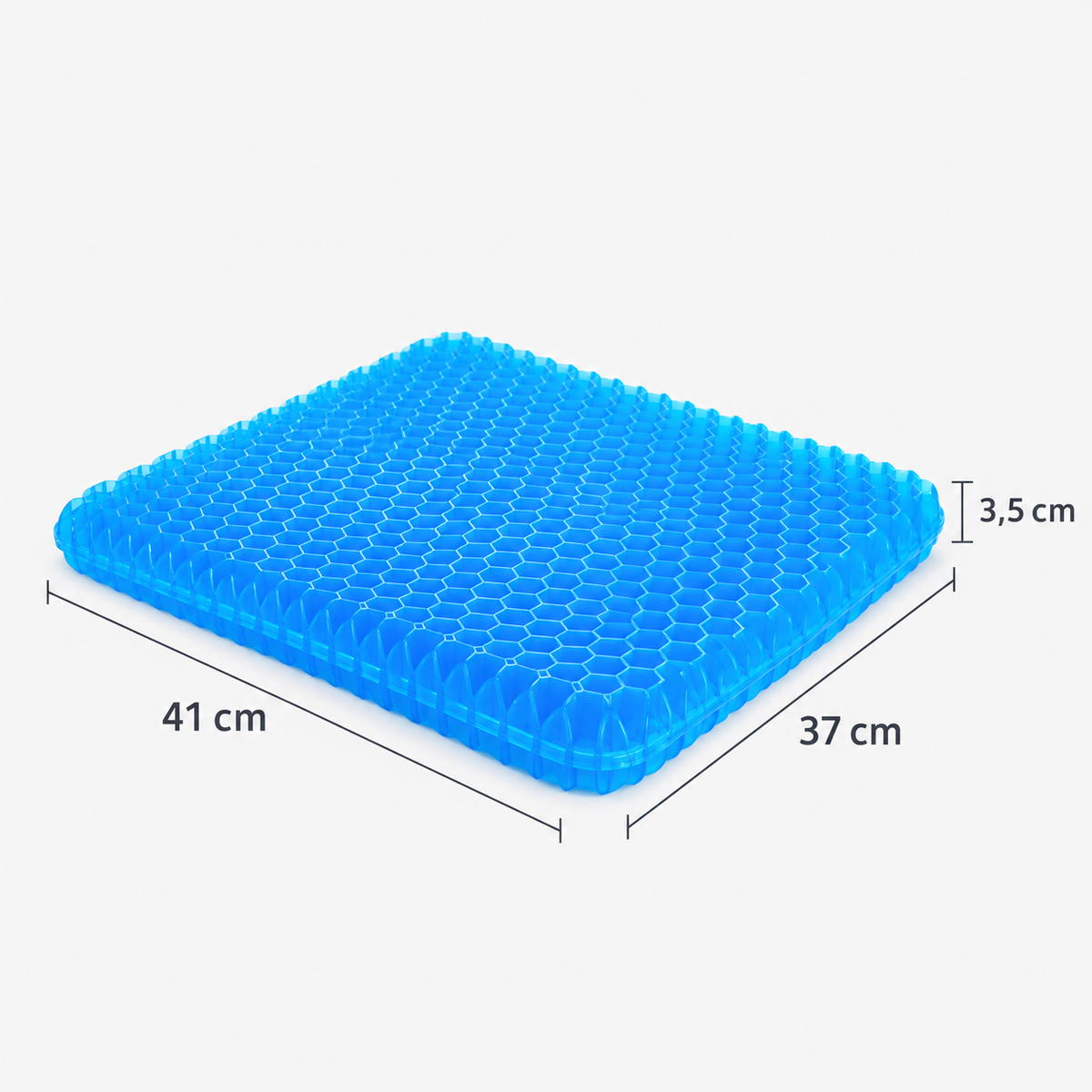 Coussin de siège en gel HoneyGel 3,5 cm — dimensions 41 × 37 cm