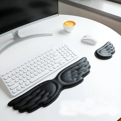 repose poignet clavier souris forme main noir