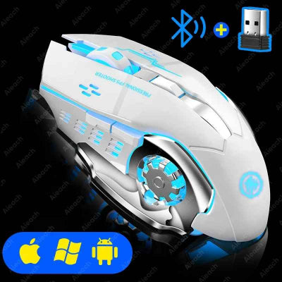 souris gamer sans fil blanc