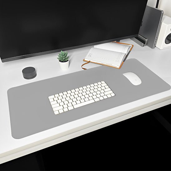 Sous main bureau gris