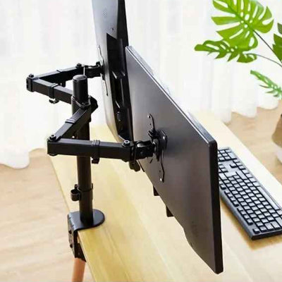 support double ecran pc | ProDesk™ fixer sur bureau de bois 