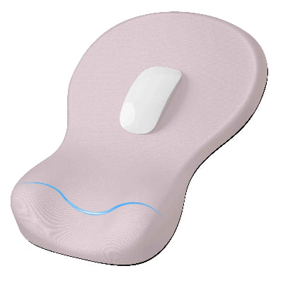 Tapis de souris avec repose poignet AppuiCourbe rose, vue du support incurvé