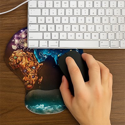 Tapis de souris ergonomique avec repose poignet
