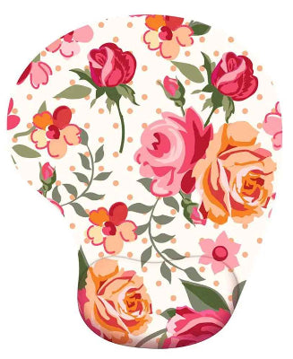 tapis de souris ergonomique fleur rose
