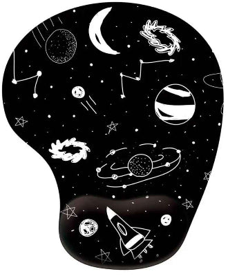 tapis de souris ergonomique cosmos noir et blanc